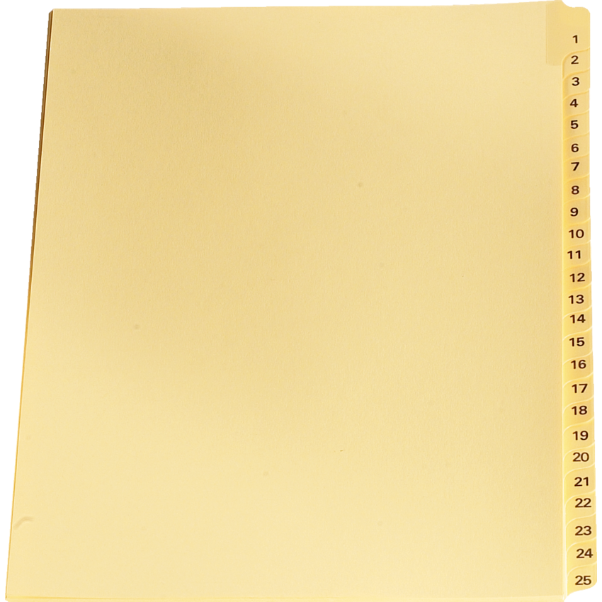 Numerical Legal Exhibit Dividers #20, 25/pkg