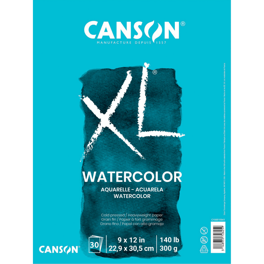 Canson® XL® Watercolor Pads 9" x 12" 30 sheets/pad