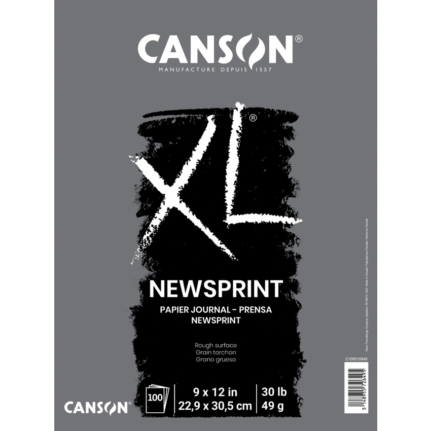 Canson® XL® Newsprint Pad 12" x 9" 100 sheet/pad