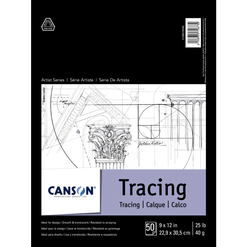 Canson® Foundation Tracing Paper 9" x 12" 50 sheets/pad