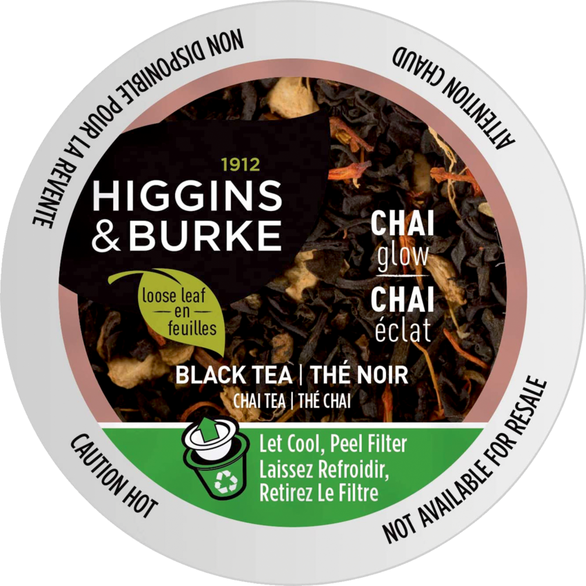 Higgins & Burke Single Serve Specialty Tea Chai Glow 24/box