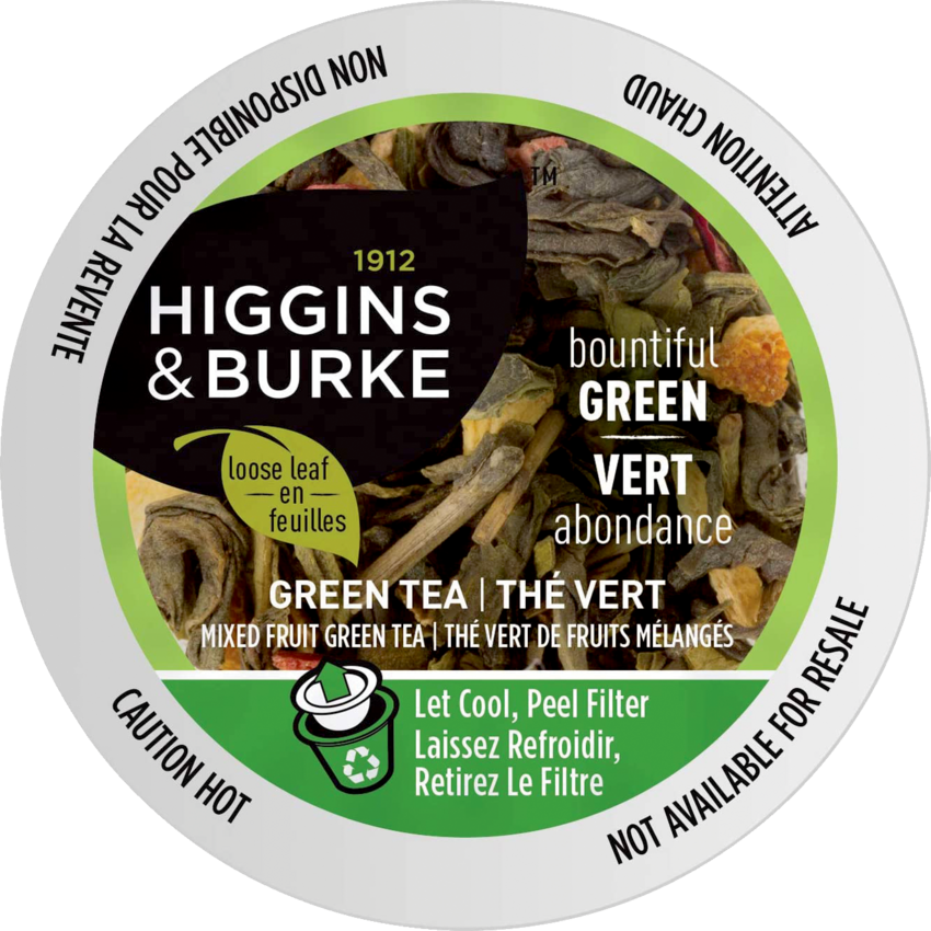 Higgins & Burke Single Serve Specialty Tea Bountiful Green 24/box