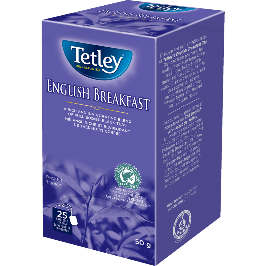 Tetley® Tea English Breakfast Black Tea 25/box