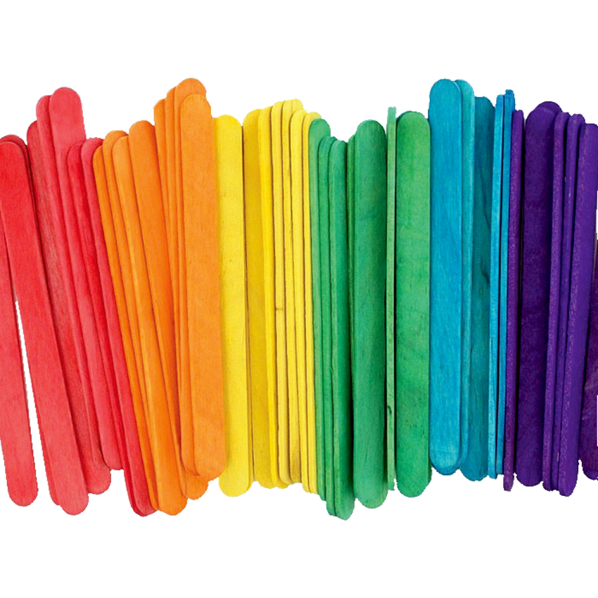 ArtWorks Craft Sticks 4-1/2" x 2/5" Assorted Colours 200/pkg