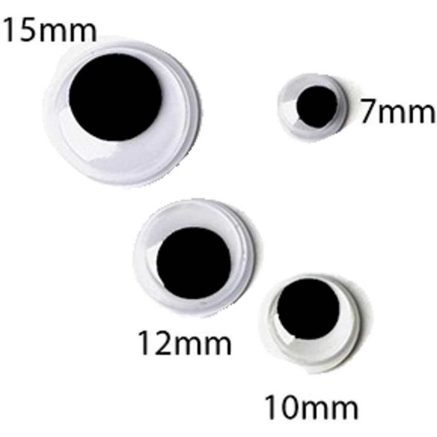 DBLG Wiggly Eyes Black 100/pkg