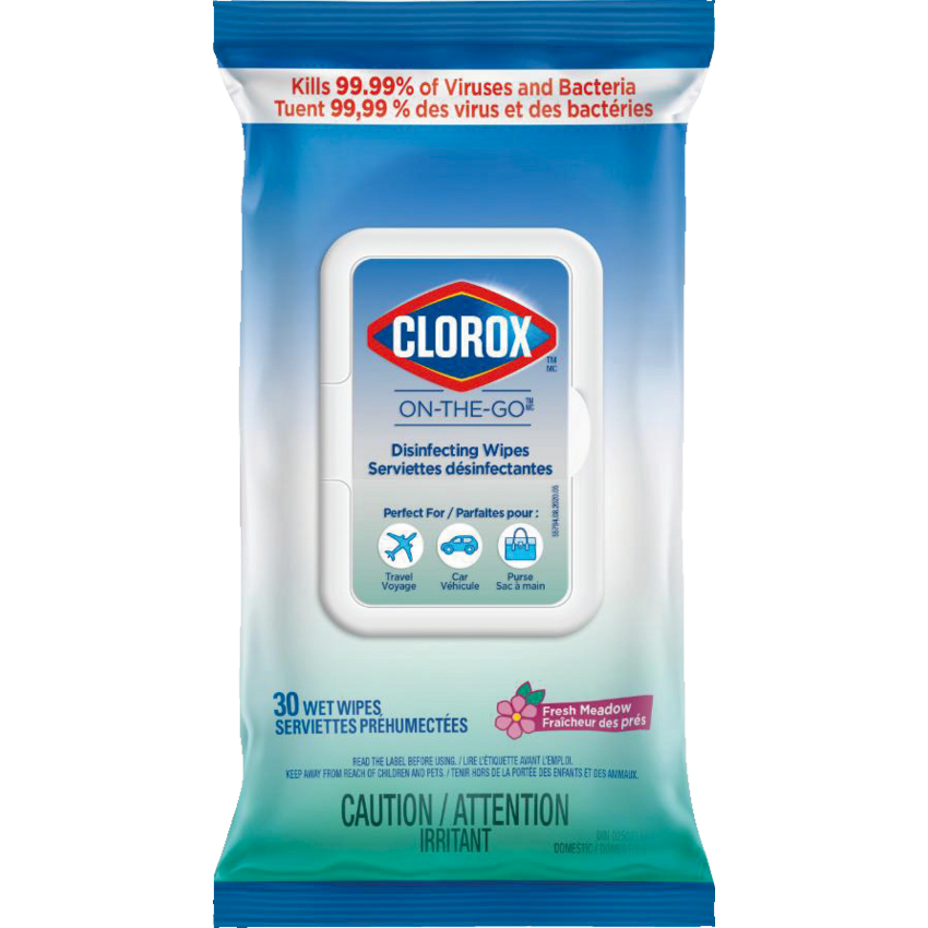 Clorox® Disinfecting On-The-Go Wipes 30/pkg