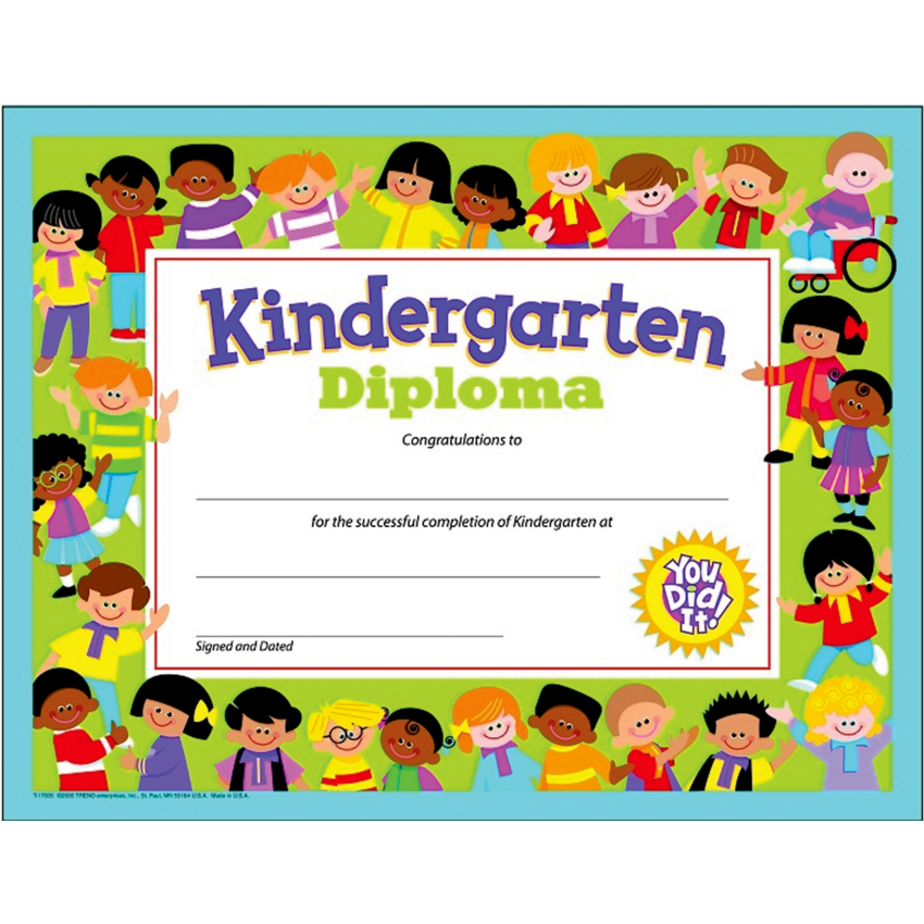 Trend® PK-K Certificates & Diplomas Kindergarten Diploma 8-1/2" x 11" 30/pkg