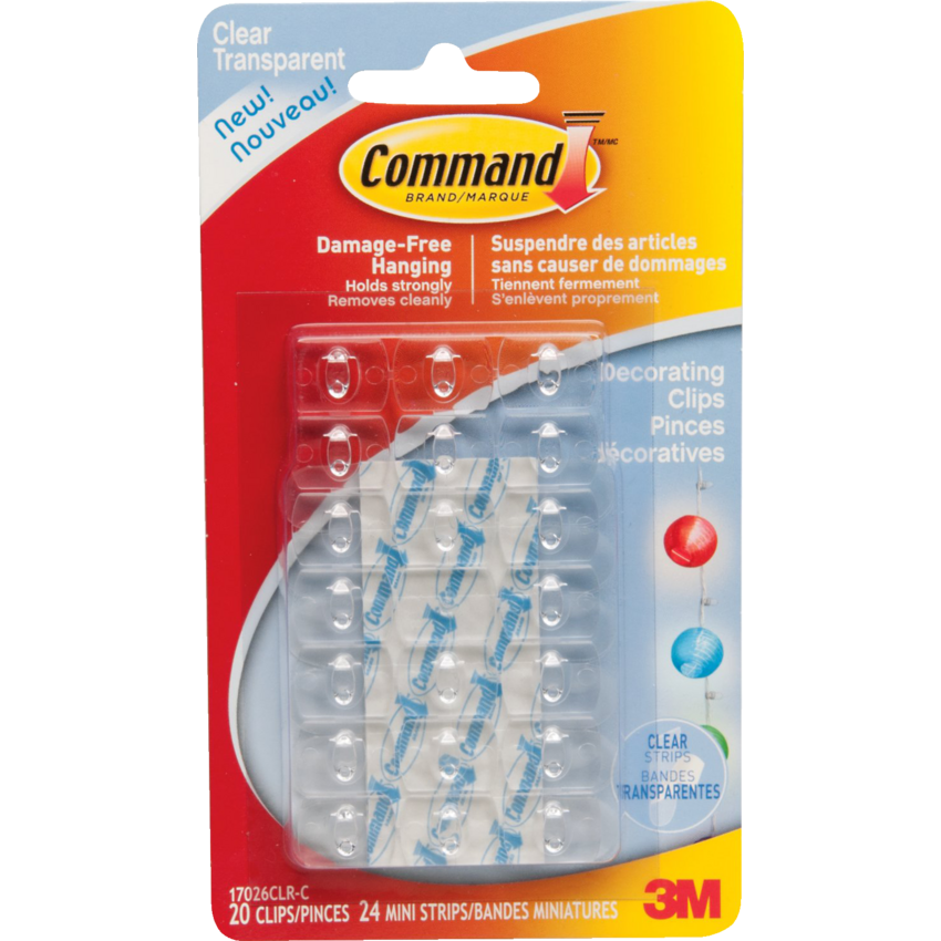 Command™ Clear Decorating Clips 20/pkg