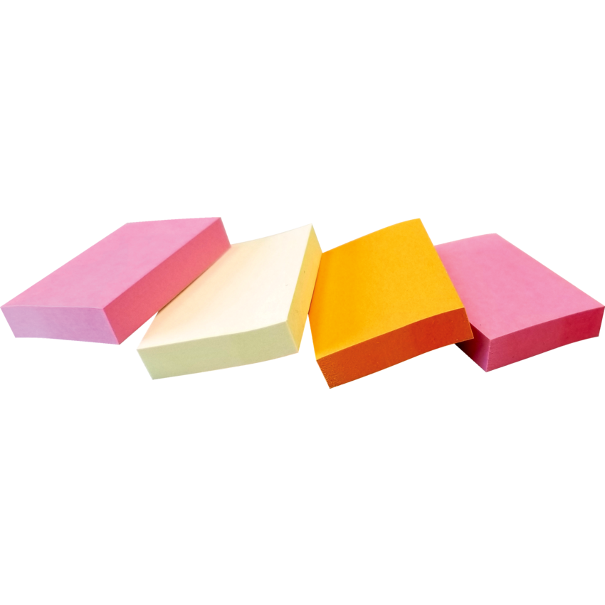Basics® Recycled Self-Adhesive Notes 1-1/2" x 2" 100 sheets per pad Assorted Colours 12 pads/pkg