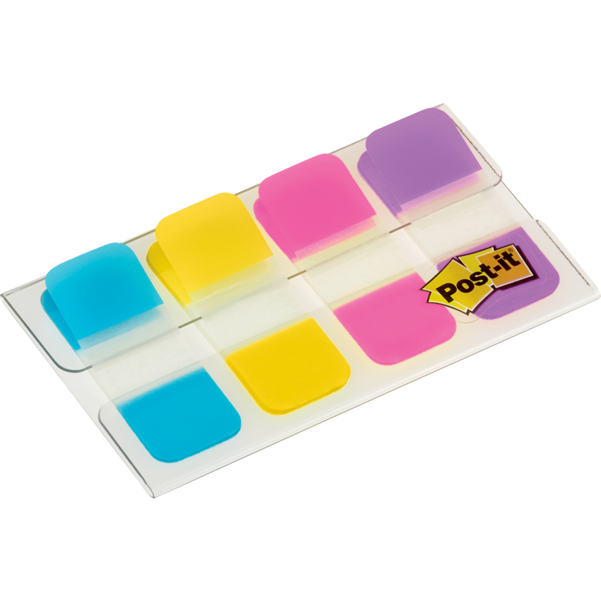 Post-it® Tabs 5/8" 10 tabs per pad Blue, Yellow, Pink and Purple 4 pads/pkg