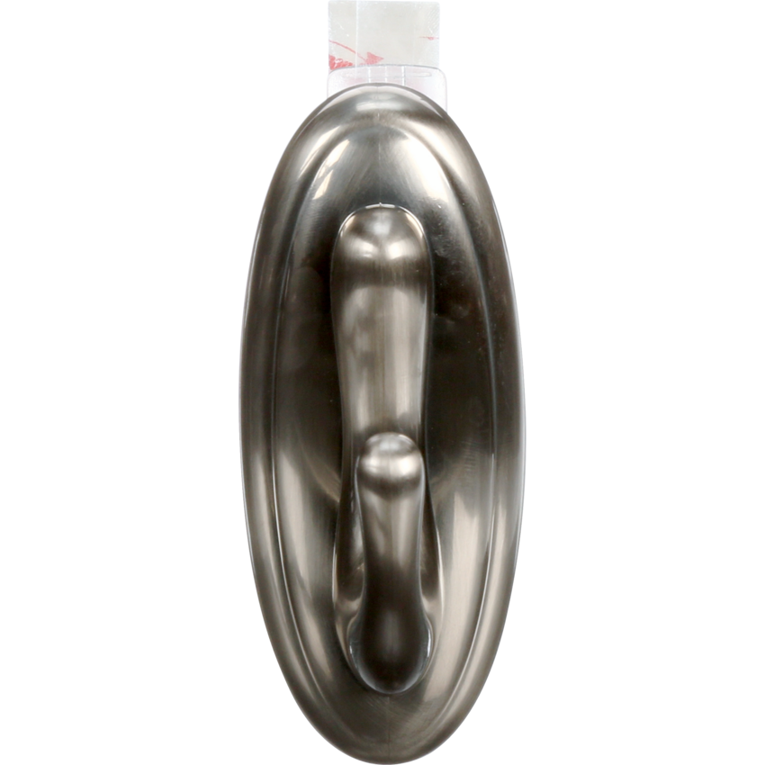 Command™ Decorative Adhesive Hook, Large, Brushed Nickel