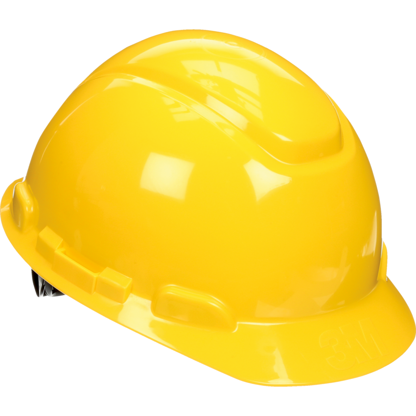 3M™ Non-Vented Ratchet Hard Hat Yellow