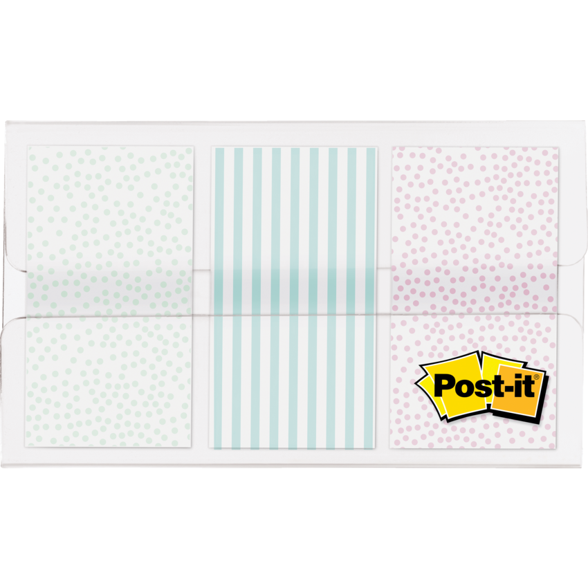Post-it® Designer Flags 1" 20 Flags per Dispenser Assorted Pastel Gradient Colours 3 dispensers/pkg