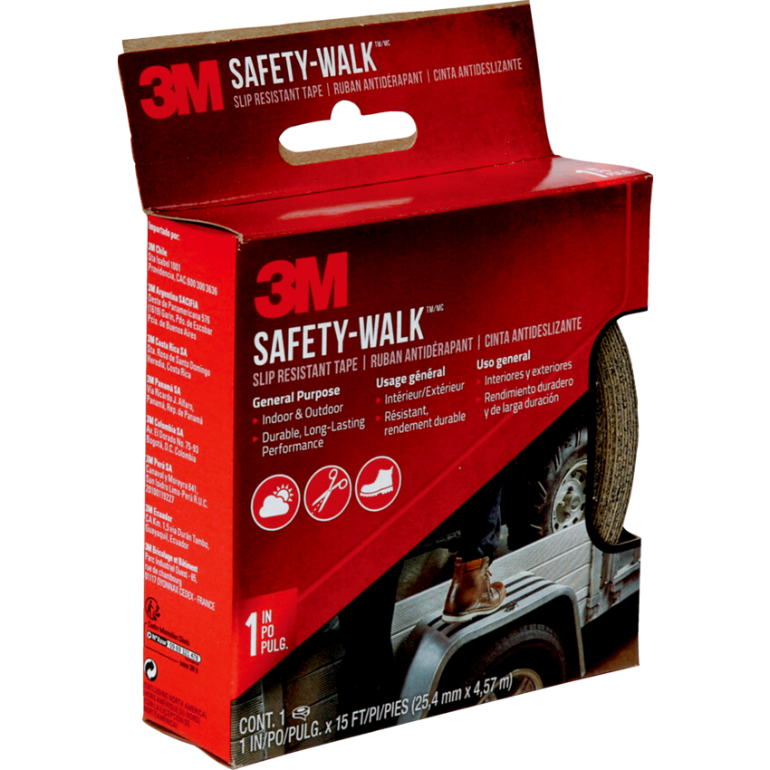 3M™ Safety Walk™ Slip Resistant Tread Tape 1" x 15' Black