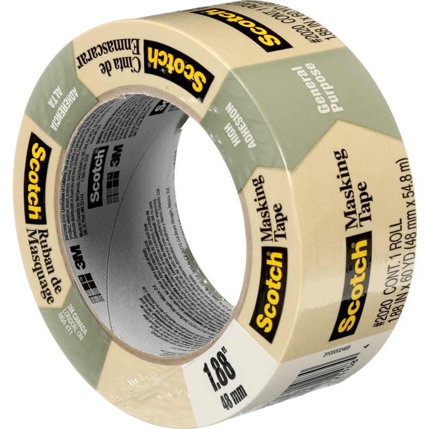 Scotch® Contractor Grade Masking Tape 2" (48 mm x 55 m)