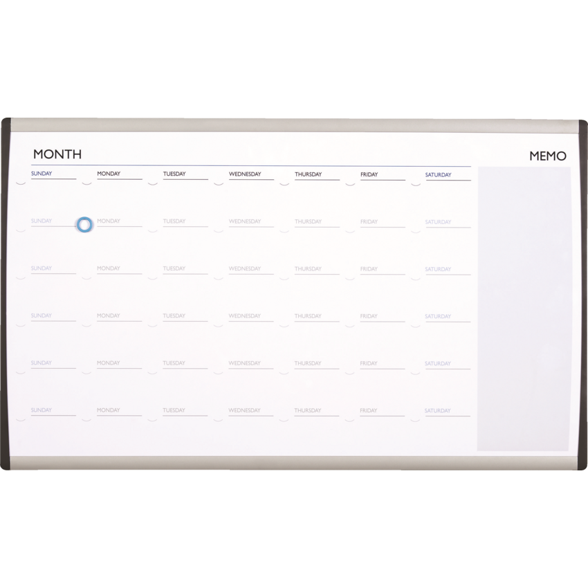 Quartet® Arc™ Cubicle Magnetic Calendar Board 30" x 18