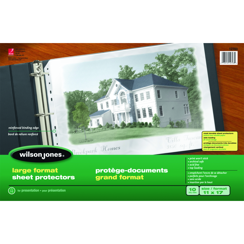 Wilson Jones® Page Protectors 11" x 17" 10/pkg