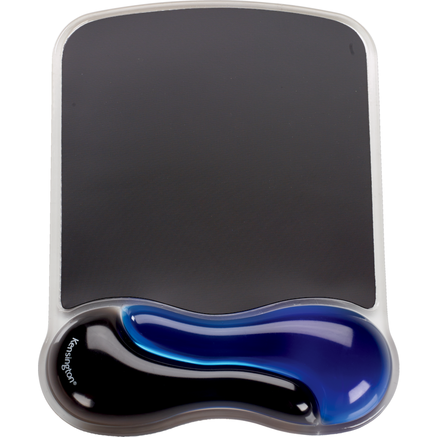 Kensington® Duo Gel Mouse Pad Wrist Rest Black/Blue