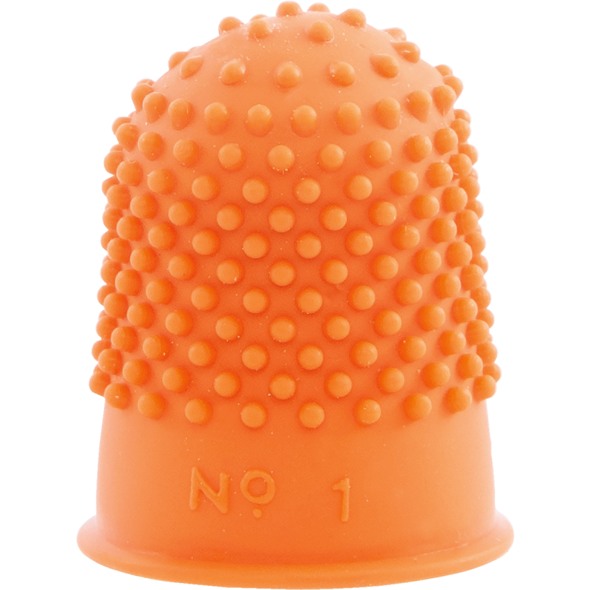 Westcott® Heavy Duty Rubber Finger Stalls Non-Ventilated Medium (1) Amber 12/box