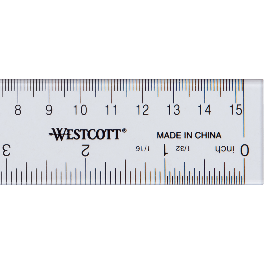 Westcott® Clear Two-Way Acrylic Ruler 6