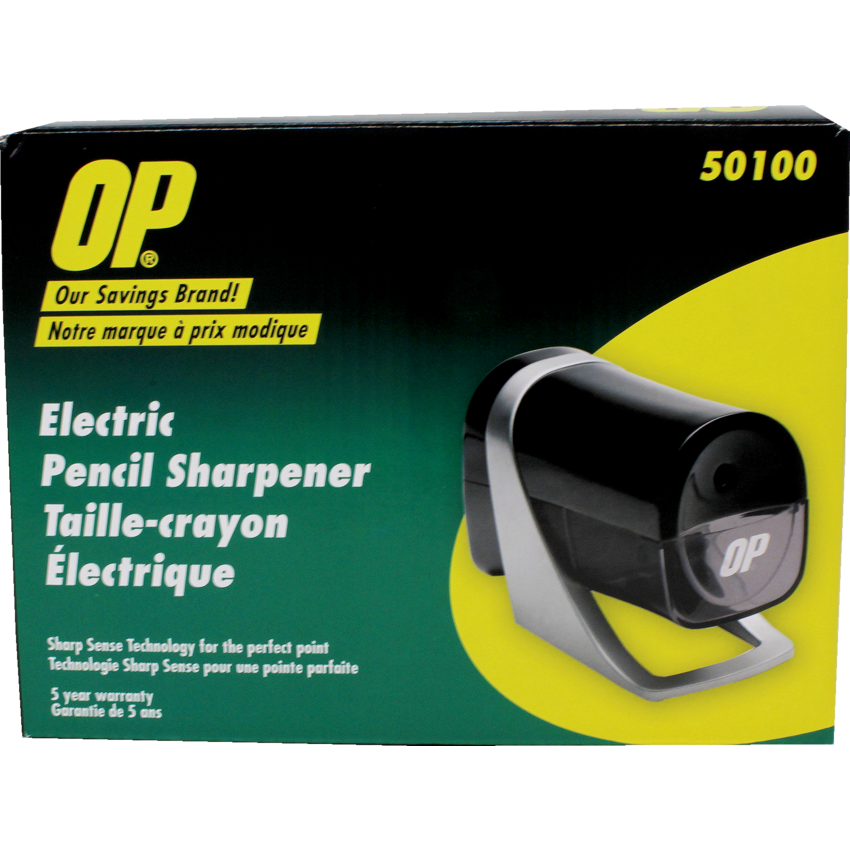 OP Brand Electric Pencil Sharpener Black