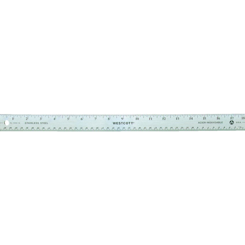 Westcott® Stainless Steel Ruler 18