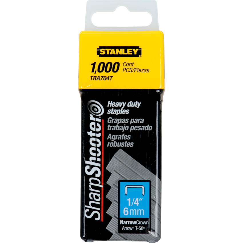 Stanley® SharpShooter® Heavy Duty Staples 1/4" 1,000/box