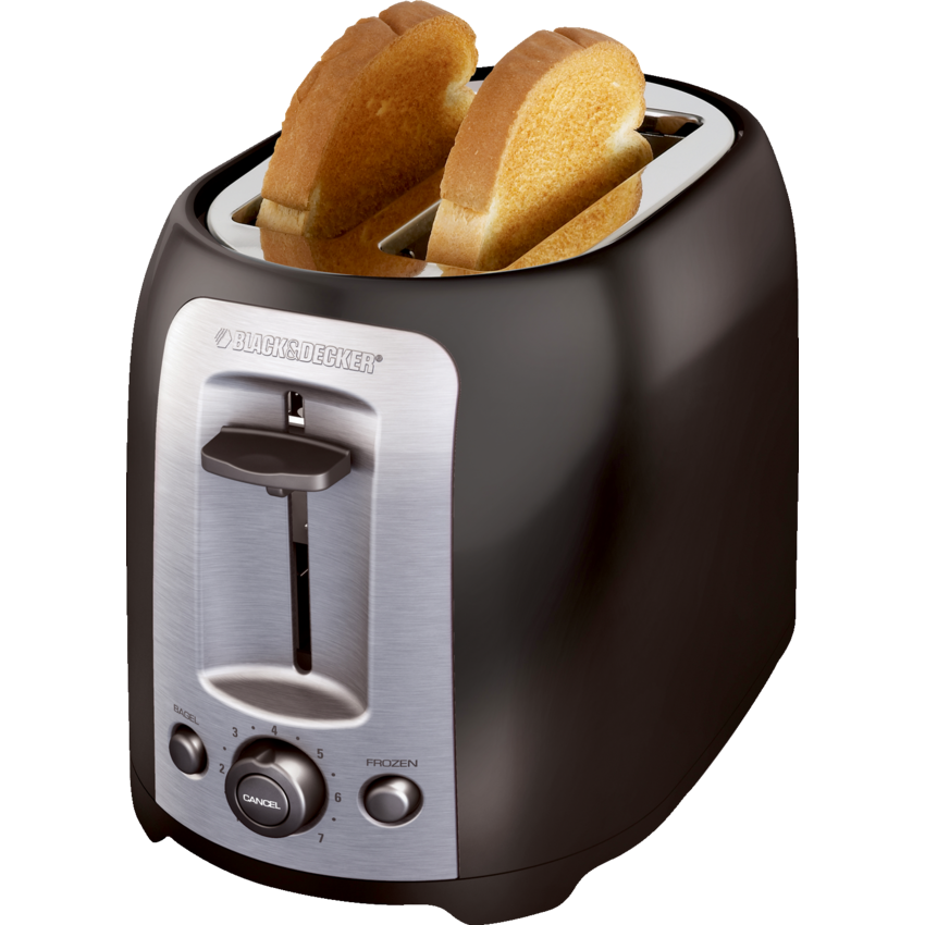 Black & Decker® 2-Slice Toaster Black and Stainless Steel