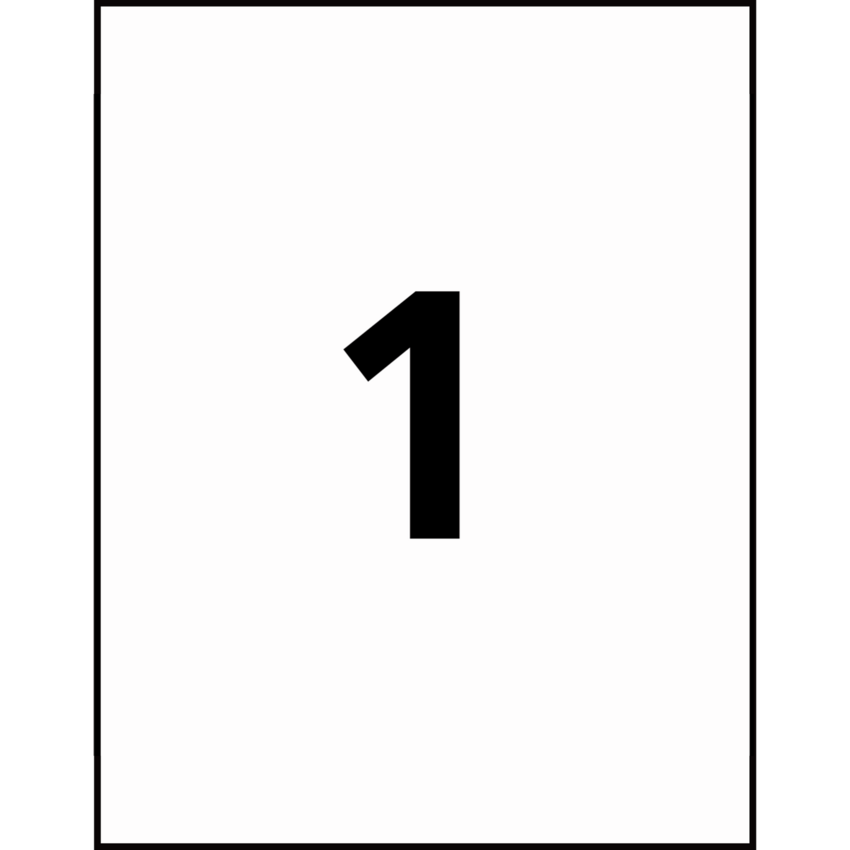 Avery® Removable I.D. Labels 8-1/2" x 11" White 10/pkg