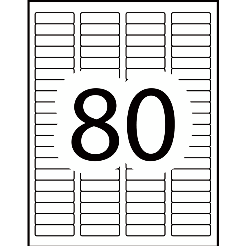 Avery® Removable I.D. Labels 1-3/4" x 1/2" White 800/pkg