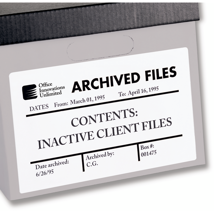 Avery® Permanent I.D. Labels 8-1/8" x 5" White 30/pkg