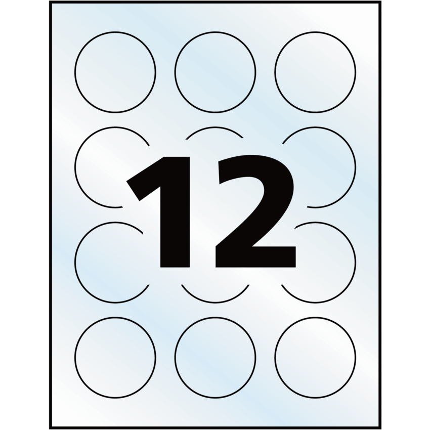 Avery® Print-to-the-Edge Round Labels 2" Glossy Clear 96/pkg