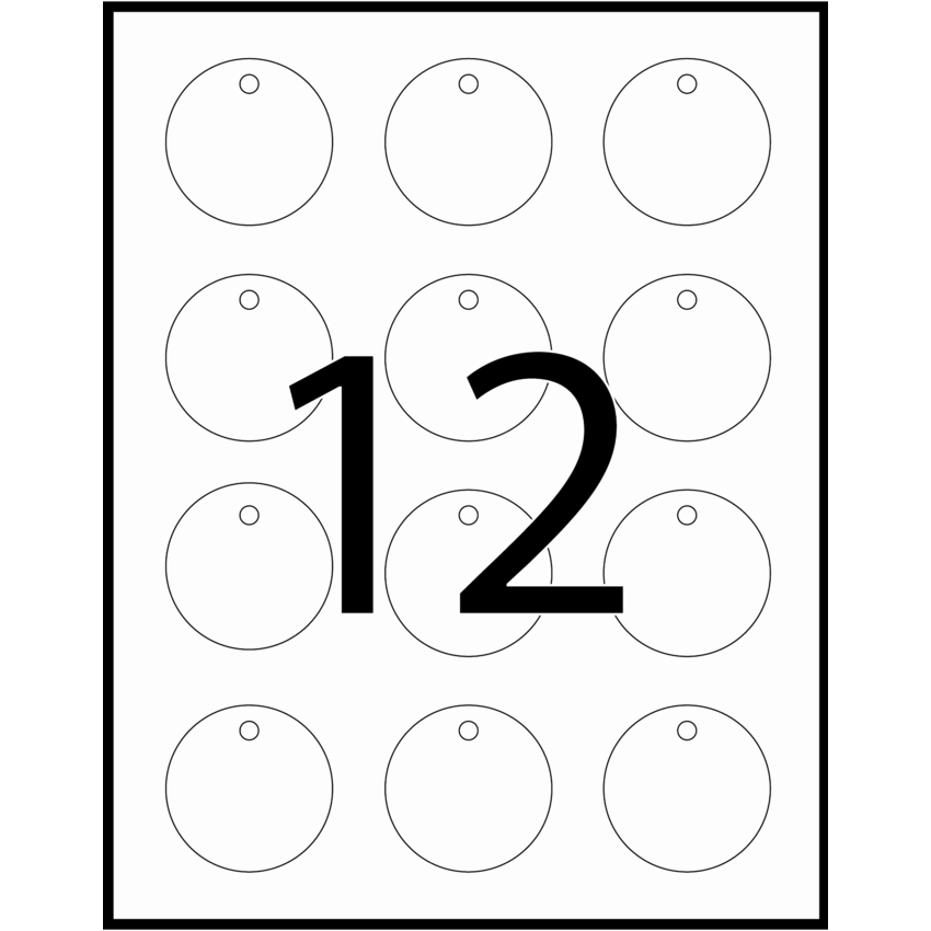 Avery® Print-to-the-Edge Printable Tags with Strings Round 2" White 120/pkg