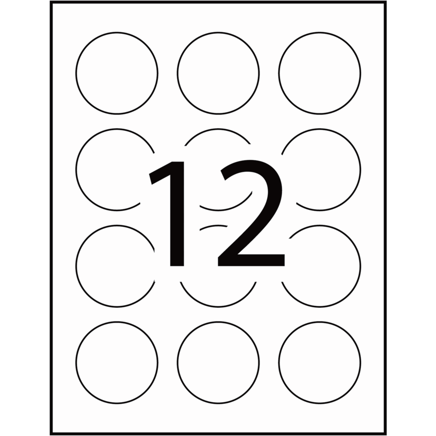 Avery® Print-to-the-Edge Round Labels 2" Matte White 120/pkg