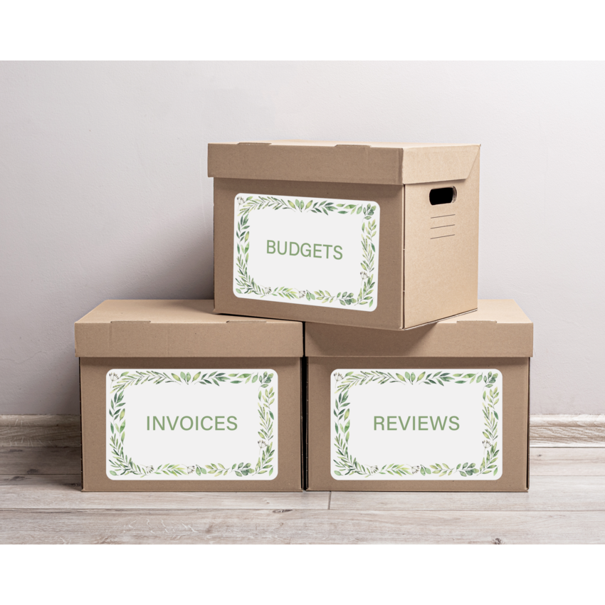 Avery® Removable I.D. Labels 8-1/2" x 5-1/2" White 20/pkg