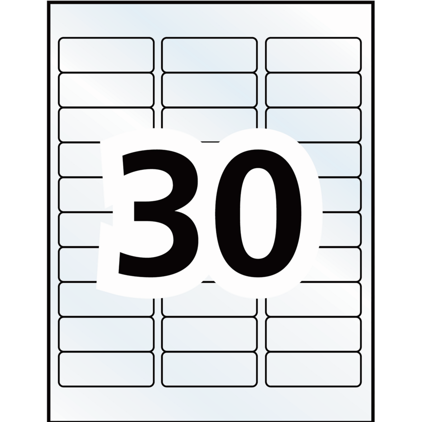 Avery® Easy Peel® Clear Address Labels 1" x 2-5/8" (300 Labels) 10 sheets/pkg