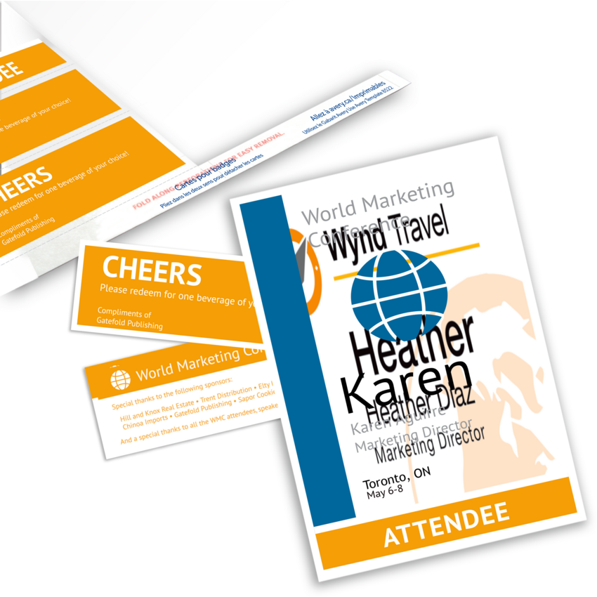 Avery® Premium Name Badges 6" x 4-1/4" White 100/box