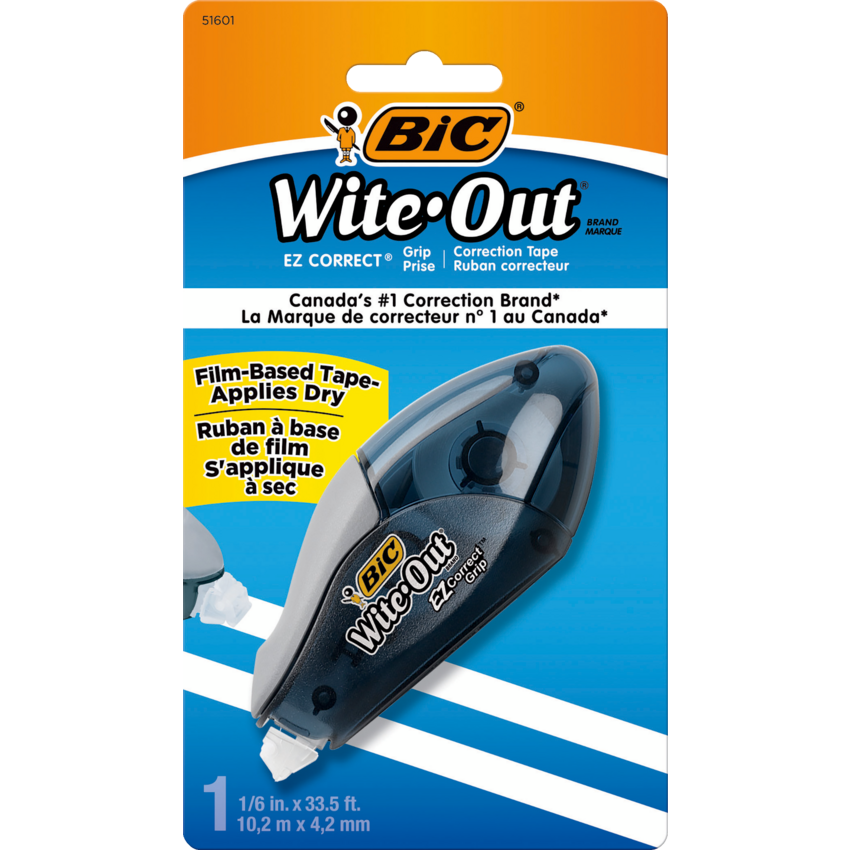 BIC® Wite-Out® EZcorrect® Grip Correction Tape 1 Line 4.2mm x 10.2m