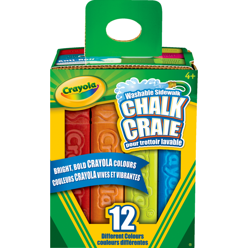 Crayola® Square Sidewalk Chalk Assorted Colours 12/box