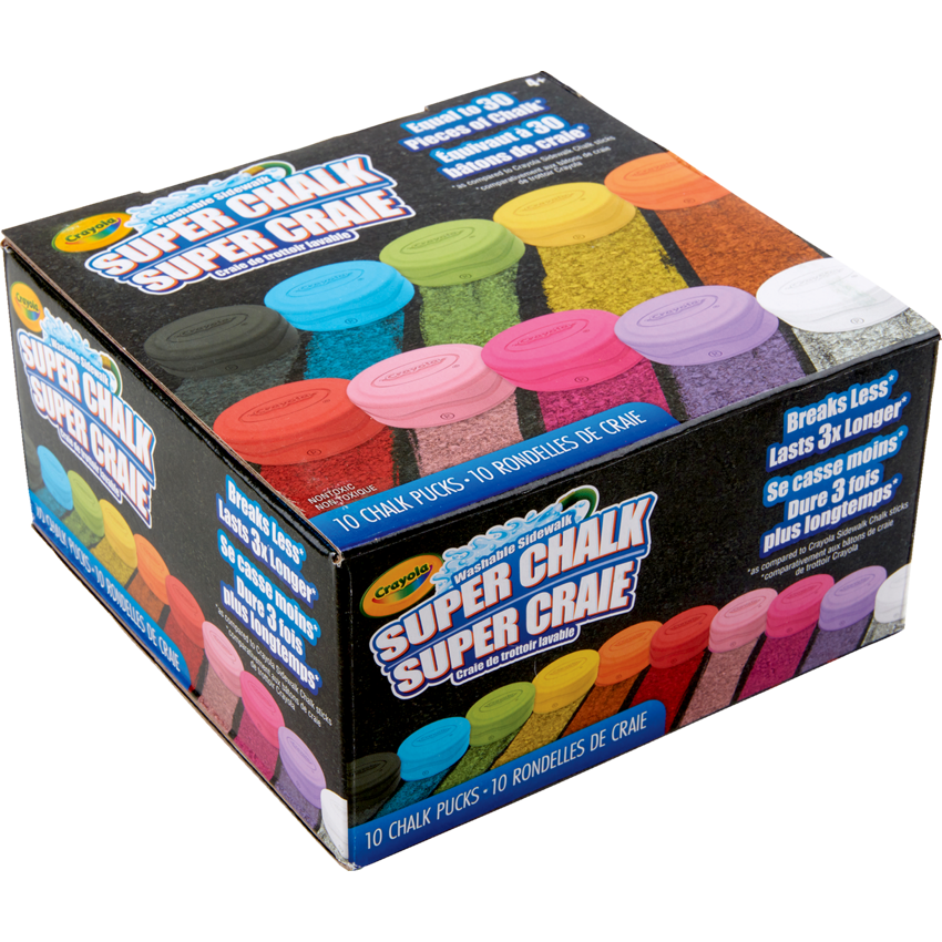 Crayola® Super Chalk Assorted Colours 10/pkg