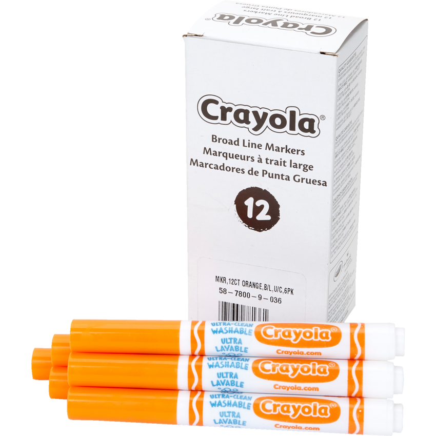 Crayola® Markers Broad Orange 12/box