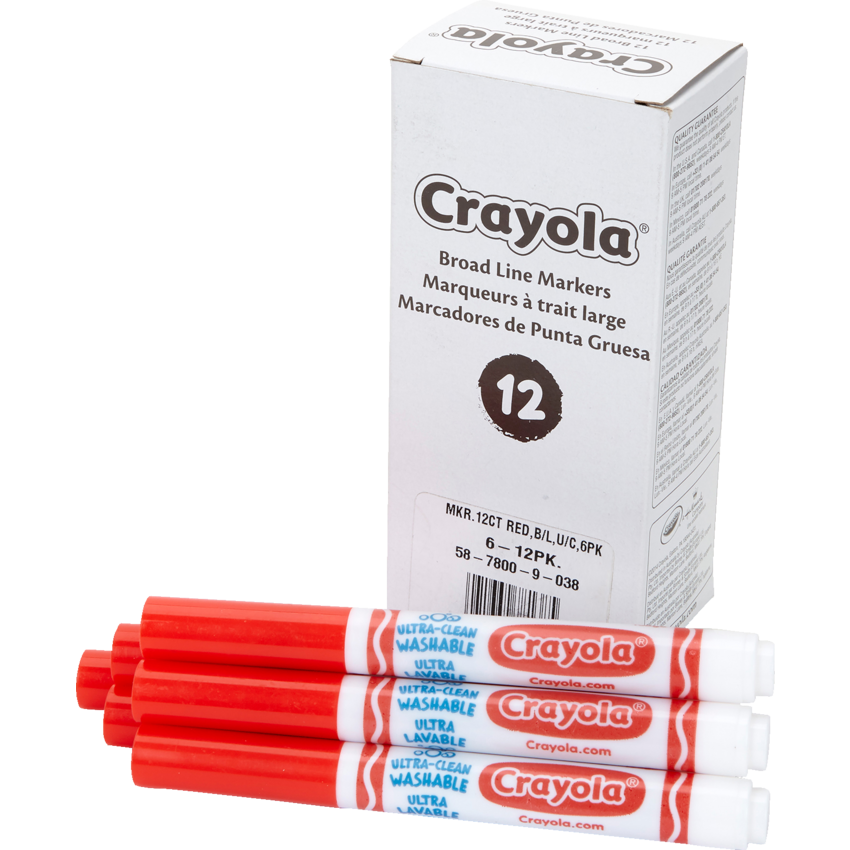 Crayola® Markers Broad Red 12/box