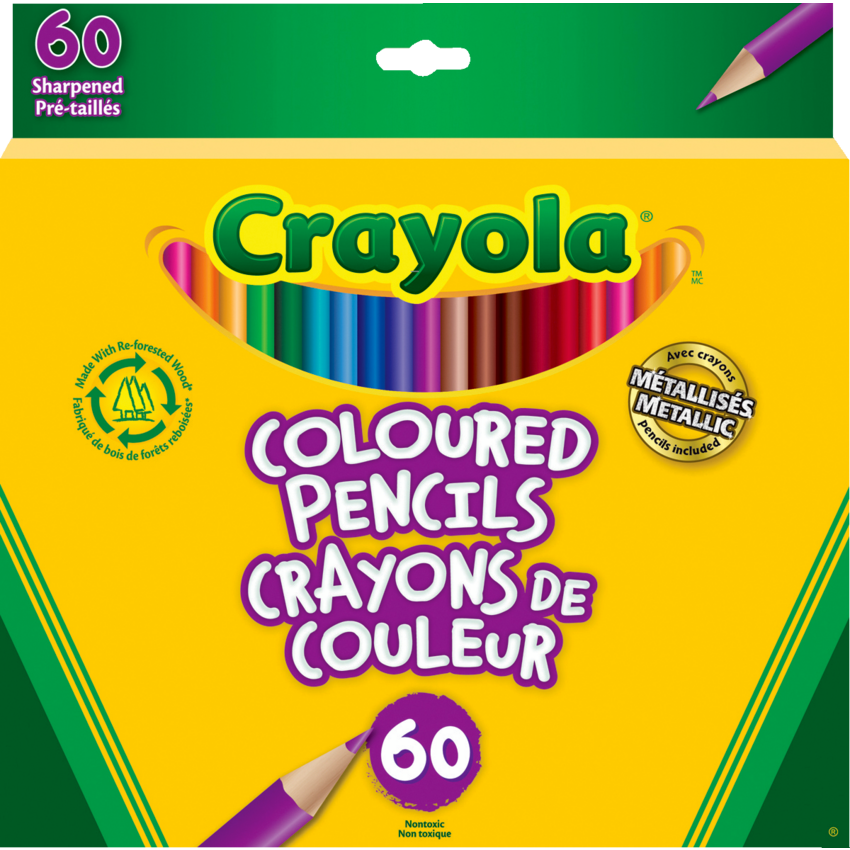 Crayola® Coloured Pencils Assorted Colours 60/pkg