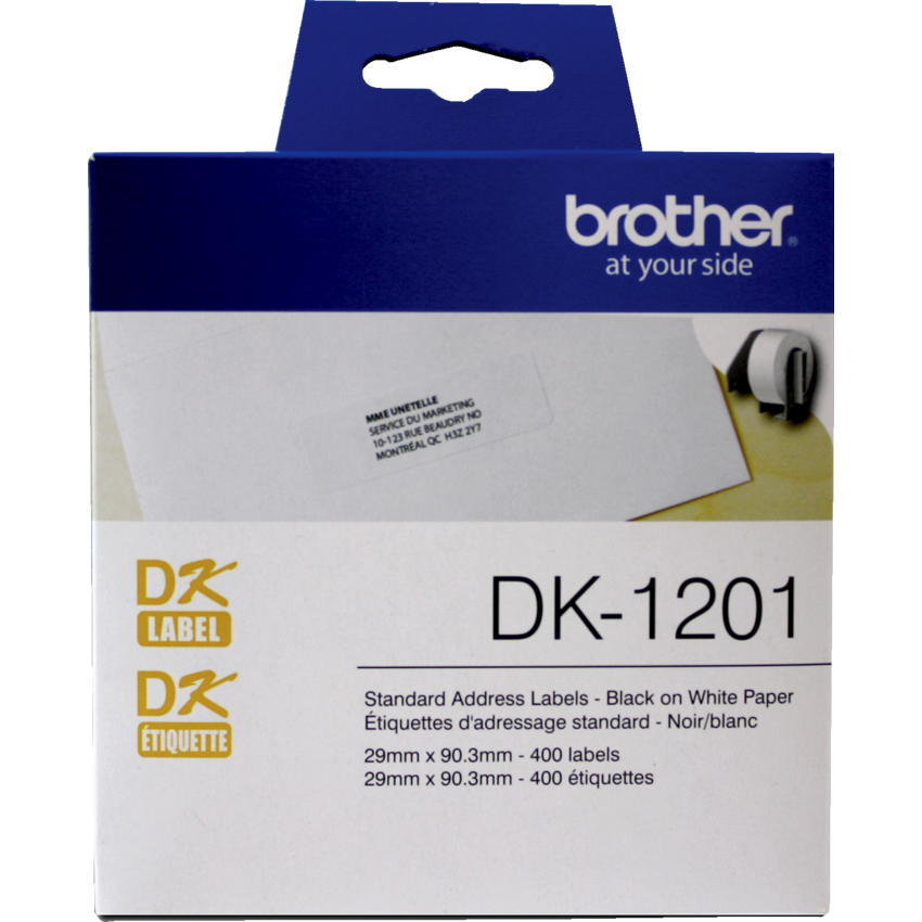 Brother® P-Touch® Die-Cut Standard Address Labels 3-1/2" x1-1/7" White 400 labels/roll