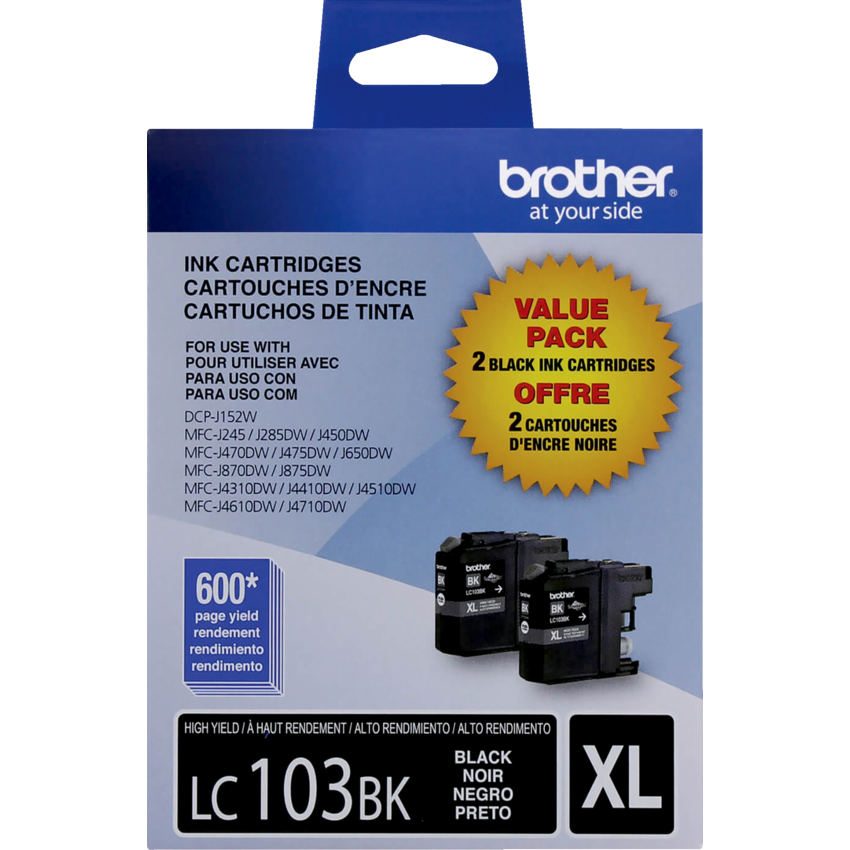 Brother Inkjet Cartridge High Yield LC1032PKS Black 2/box