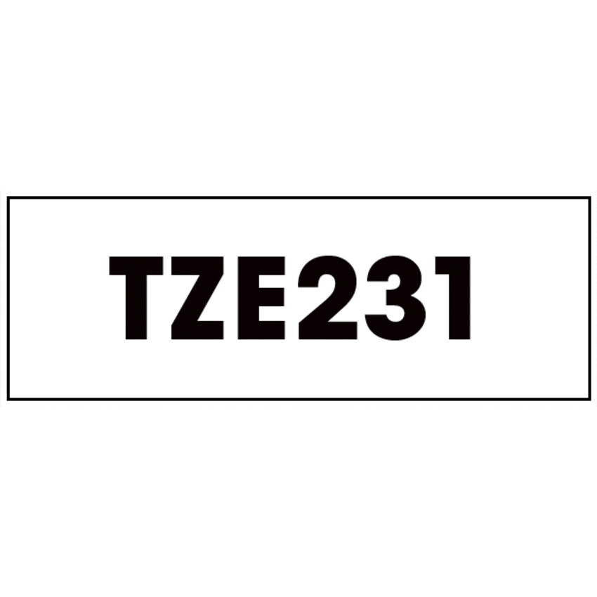 Brother® P-Touch® TZ Tape 1/2" Black on White