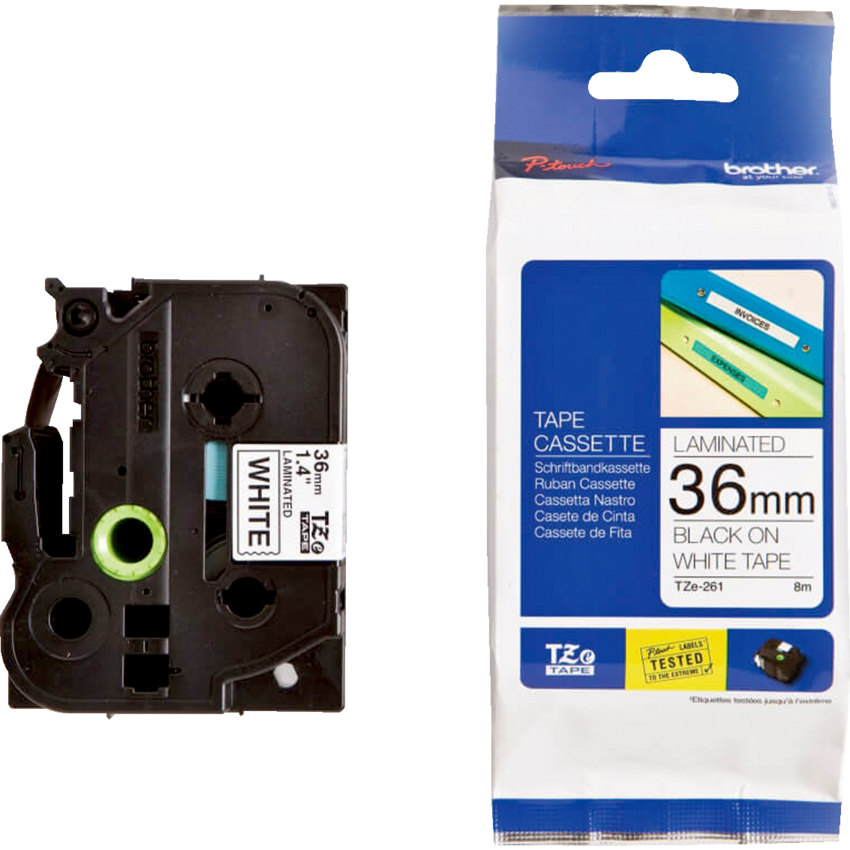 Brother® P-Touch® TZe Tape 1-1/2" Black on White