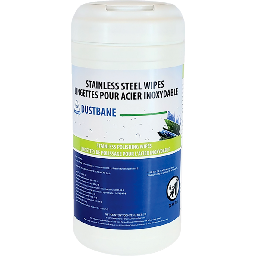 Dustbane Stainless Steel Wipes 70/tub