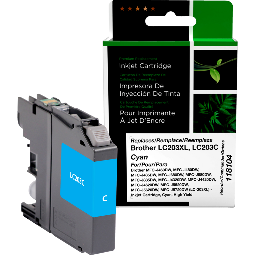 Clover Imaging Remanufactured Inkjet Cartridge LC-203XL High Yield Cyan