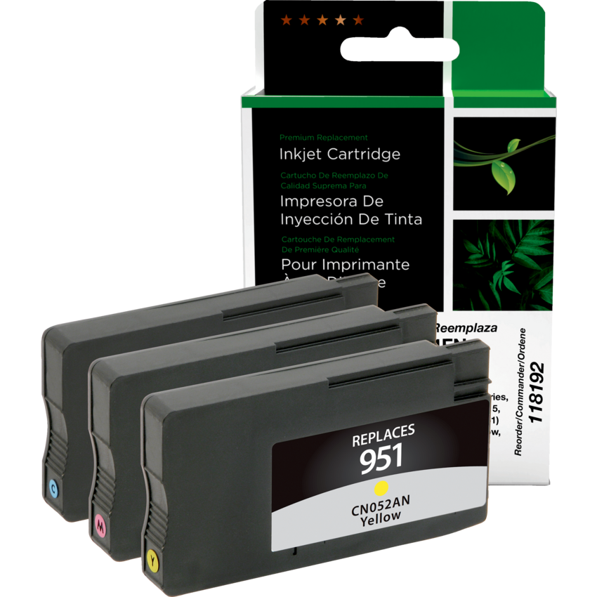 Clover Imaging Remanufactured Inkjet Cartridge (HP 951) Cyan, Magenta, Yellow 3/pkg